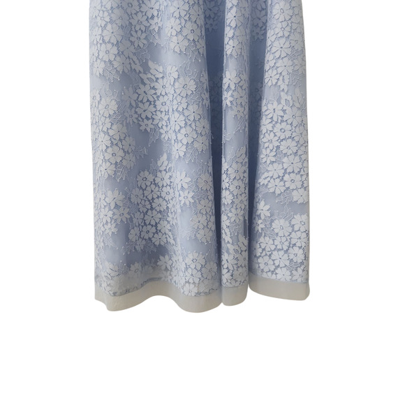 Vince Camuto Blue Lace Halter Neck Dress w/ Pockets Size 14 - Picture 6 of 14